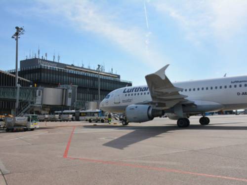 Blick auf den Flughafen Hannover.